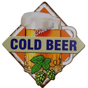 Houten bord Cheers Cold Beer
