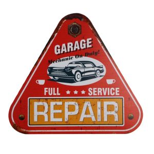 Houten tekst bord Garage full service repair