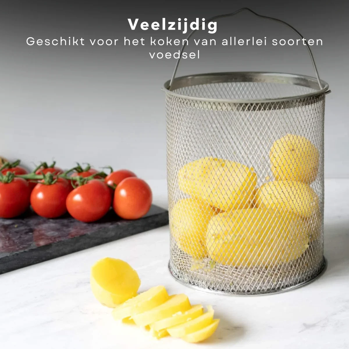 Cheqo® Aspergepan met Deksel - Pastapan - Aspergekoker - Pastakoker - Alle Warmtebronnen - Ook voor Inductie - 4.2 Liter - ø16cm - Afbeelding 7