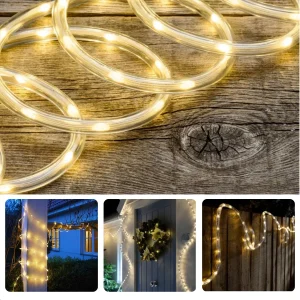 Cheqo® Flexibele LED Lichtslang - 9 Meter - Buitenverlichting - Feestverlichting - Voor Binnen en Buiten - LED Verlichting - 24 LED's - Aansluitsnoer 150 cm - Lange Levensduur - Sfeerverlichting