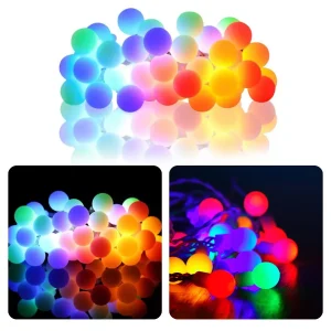 Cheqo® Lichtsnoer - Fairy Lights - Lichtslinger voor Binnen en Buiten - Kerst Verlichting - Tuinverlichting - Feestverlichting - Partyverlichting - 80 LED Bolletjes - ø25mm - Multicolor - 16 Meter