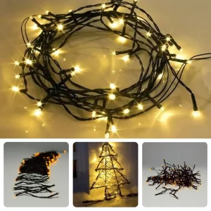 Cheqo® Kerstverlichting - Kerstboomverlichting - Kerstlampjes - LED Kerstverlichting - 192 Warm Wit Lampjes - Timer & Waterdicht - 14.5M Batterij Aangedreven
