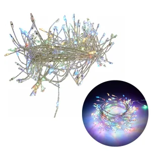 Cheqo® Kerstboomverlichting - Zilverdraad Clusterverlichting - Kerstlampjes - Led Verlichting - Kerstverlichting voor Binnen en Buiten - 720 LED - 7 Meter - Multicolor