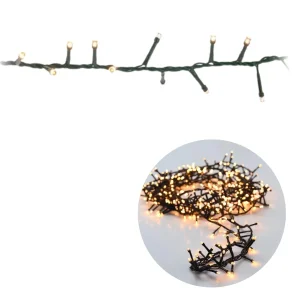 Cheqo® Kerstboomverlichting - Micro Clusterverlichting - Kerstlampjes - Led Verlichting - Kerstverlichting voor Binnen en Buiten - Met Haspel - 1250 LED - 25 Meter - Met Timer - Extra Warm Wit