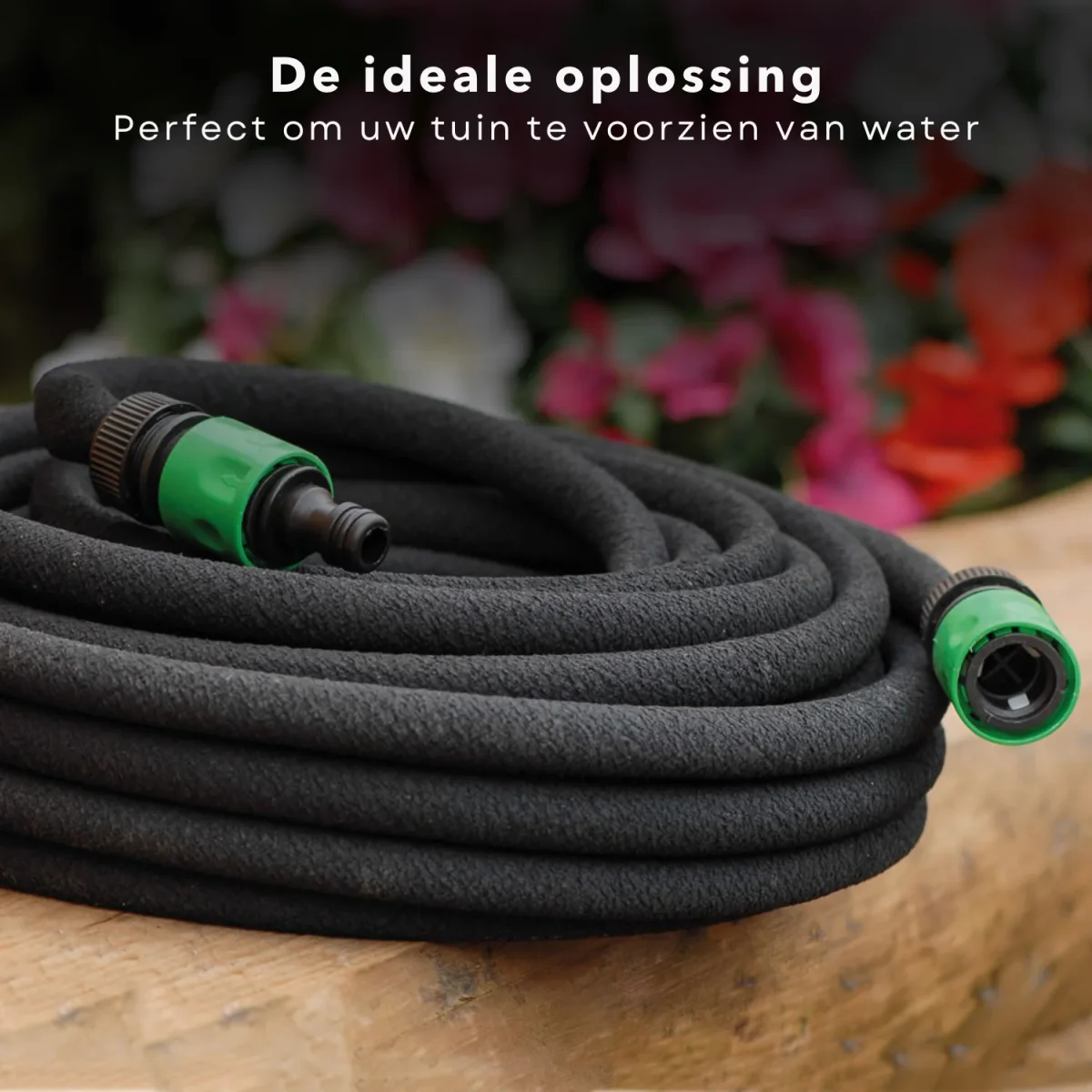 Cheqo® Flexibele Hydraterende Druppelslang 15m - Druppelslang - Druppelsystemen - Zweetslang - Bewatering - Bewateringssysteem - Druppelsysteem - Irrigatie set - Sproeislang - Waterbesparend - Met 2 Koppelstukken - Boven- & Ondergronds Gebruik - Afbeelding 7