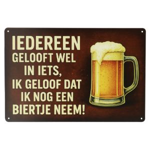 Nog Een Biertje – Metalen Borden