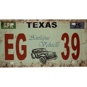 Kenteken Plaat Texas – Metalen borden
