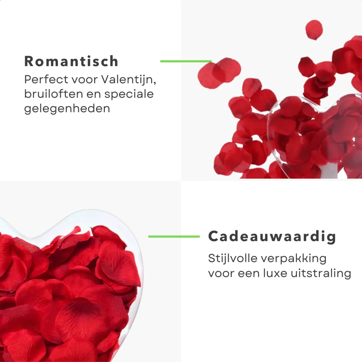 Cheqo® Hartvormige Rozenblaadjes - Roze Rozenblaadjes - Romantisch Geschenk Valentijnsdag - Valentijn Decoratie - Kunststof - Afbeelding 4