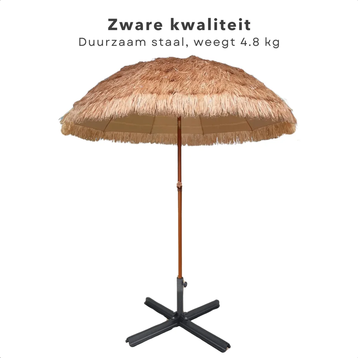 Cheqo® Parasolvoet Metaal - Verstelbare Kruisvoet Standaard - Geschikt voor Grote Parasols - 80x80 cm - Staal - Afbeelding 5