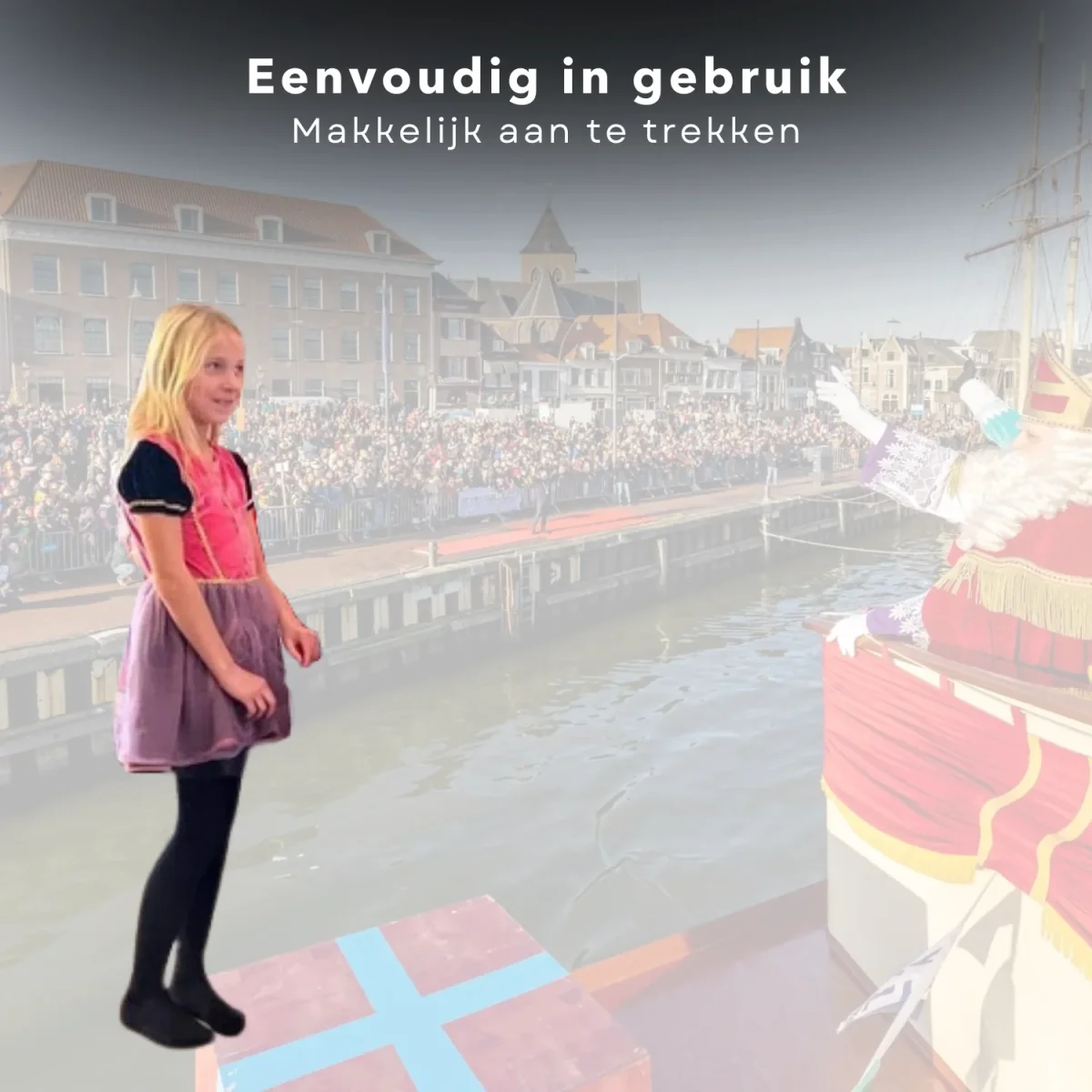 Cheqo® Pietenpak met Pietenjurk - Pieten Pak - Roze Paars Kostuum - Verkleedkleding 3-5 Jaar - Perfect voor Sinterklaas - Afbeelding 6