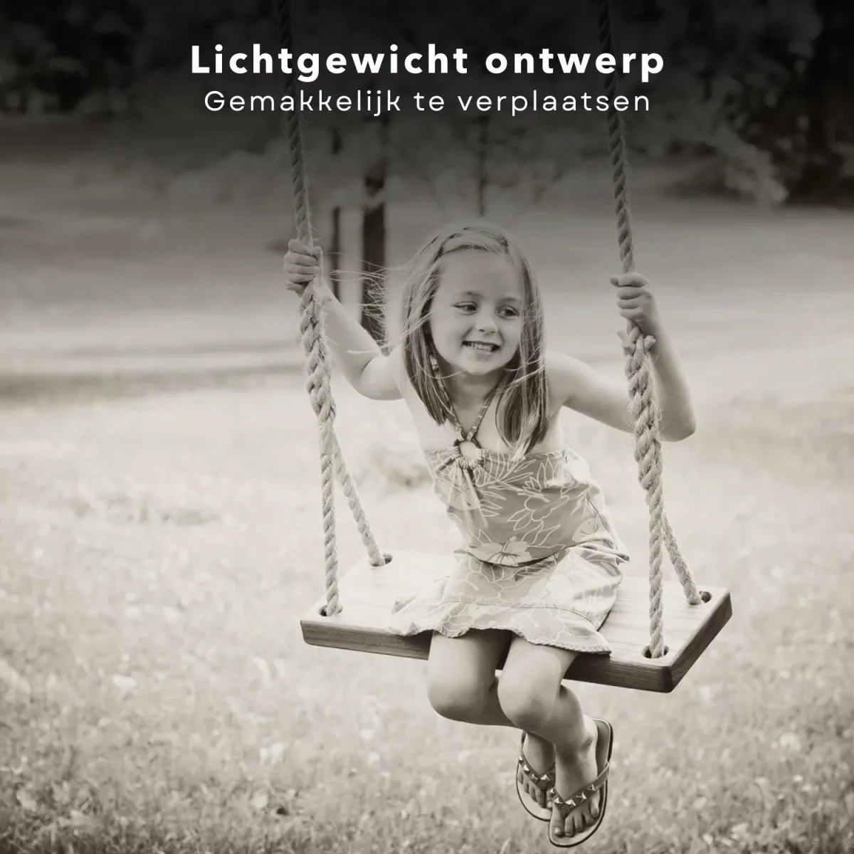 Cheqo® Houten Schommel Plank - Verstelbaar tot 180 cm - Kinderschommel voor Buiten - Max. 60 kg Draagkracht - Afbeelding 7