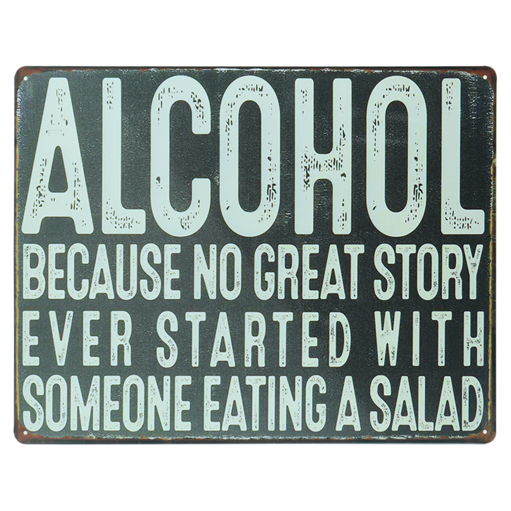 Alcohol metalen bord 30 x 40cm