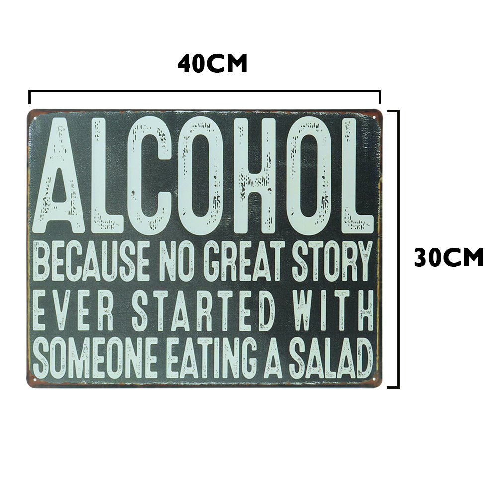 Alcohol metalen bord 30 x 40cm - Afbeelding 3