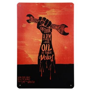 Oil en veins Metalen borden