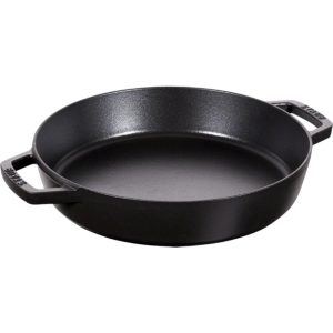 Staub Geëmailleerde Gietijzeren Paellapan 34 cm Zwart