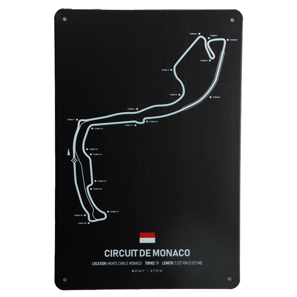 Circuit de Monaco – Metalen borden