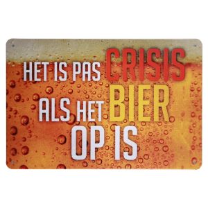 Bier Crisis – Metalen borden