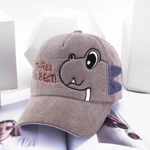 Stoere T-Rex pet | Grijs | 6 – 24 maanden