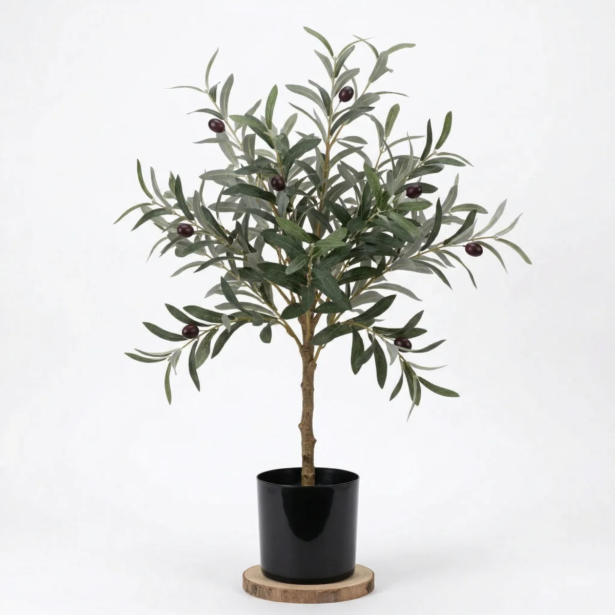Cheqo® Kunstplant Olijfboom - Kunst Olijfboompje - Olijf Kunstplant - Nepplant - Kunstboom - Nep Olijfboom - voor Binnen - Mediterraan - Kantoorplant - Interieurboom - Decoratie - Sfeerplant